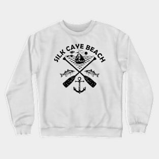 Silk Caye Beach, Belize, Boat Paddle Crewneck Sweatshirt